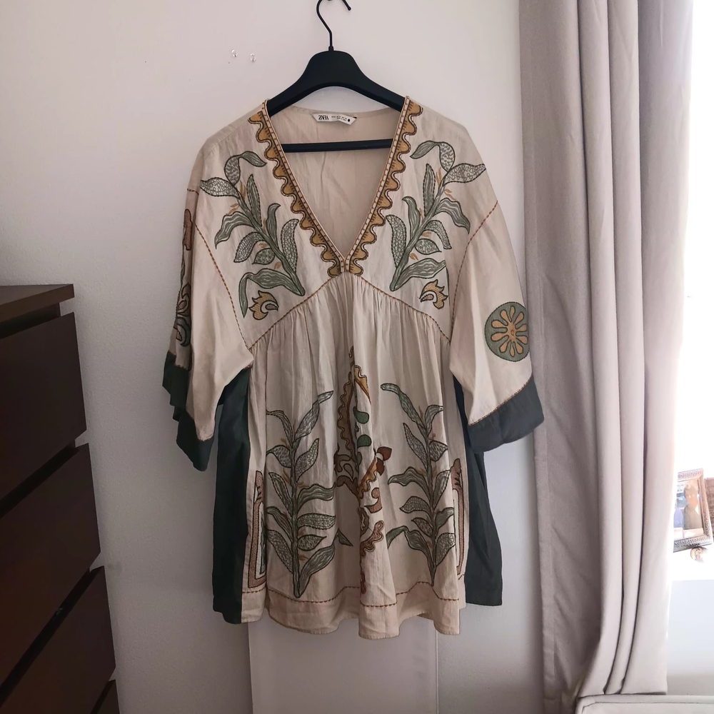 Bohemian Embroidered Tunic Top or Dress